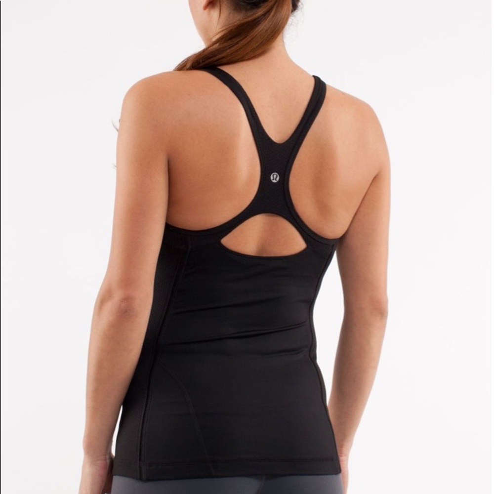 Lululemon Get Fit Tank, Black, EUC Size 6